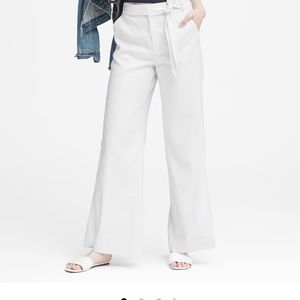 Banana republic white linen pants 6R